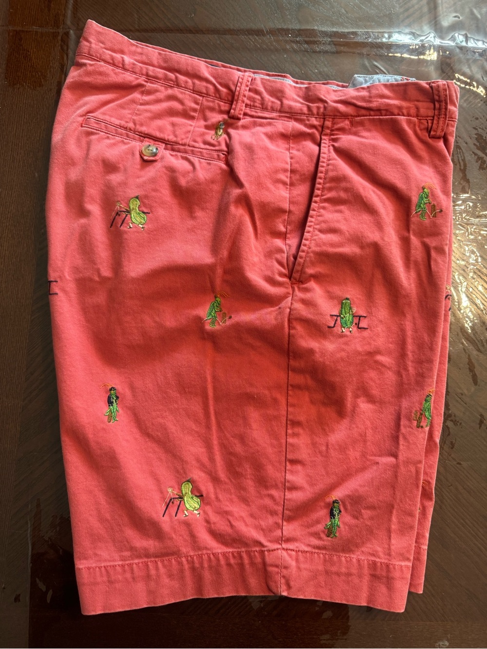 Polo by Ralph Lauren Pink Embroidered Golfing Frog Men’s Shorts